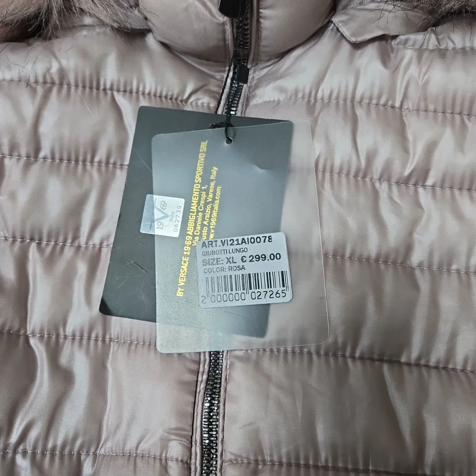 V 1969 ITALIA ROSA HOODED COAT XL WITH TAGS