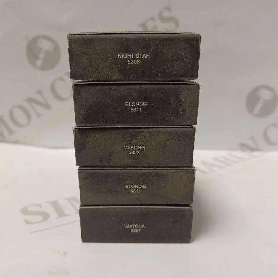LOT OF 5 ASSORTED NARS SINGLE EYESHADOWS TO INCLUDE BLONDIE, MATCHA, NIGHT STAR, ETC 