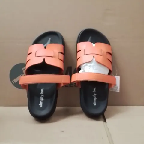 BOXED BRAND NEW APPROXIMATELY 6 SIMPLY BE PARRY WIDE FOOT SHOES ORANGE SIZE 7