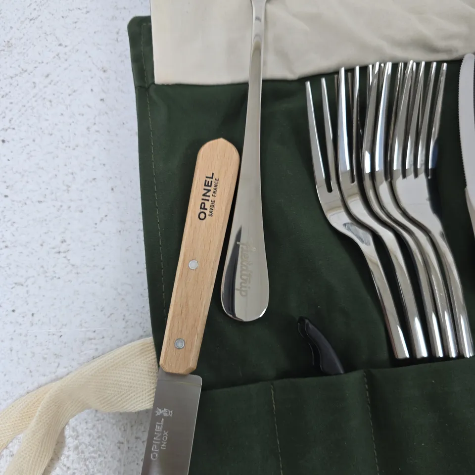 FIELDTRIP MESS KIT - WAXED COTTON CUTLERY & UTENSIL TOOL ROLL