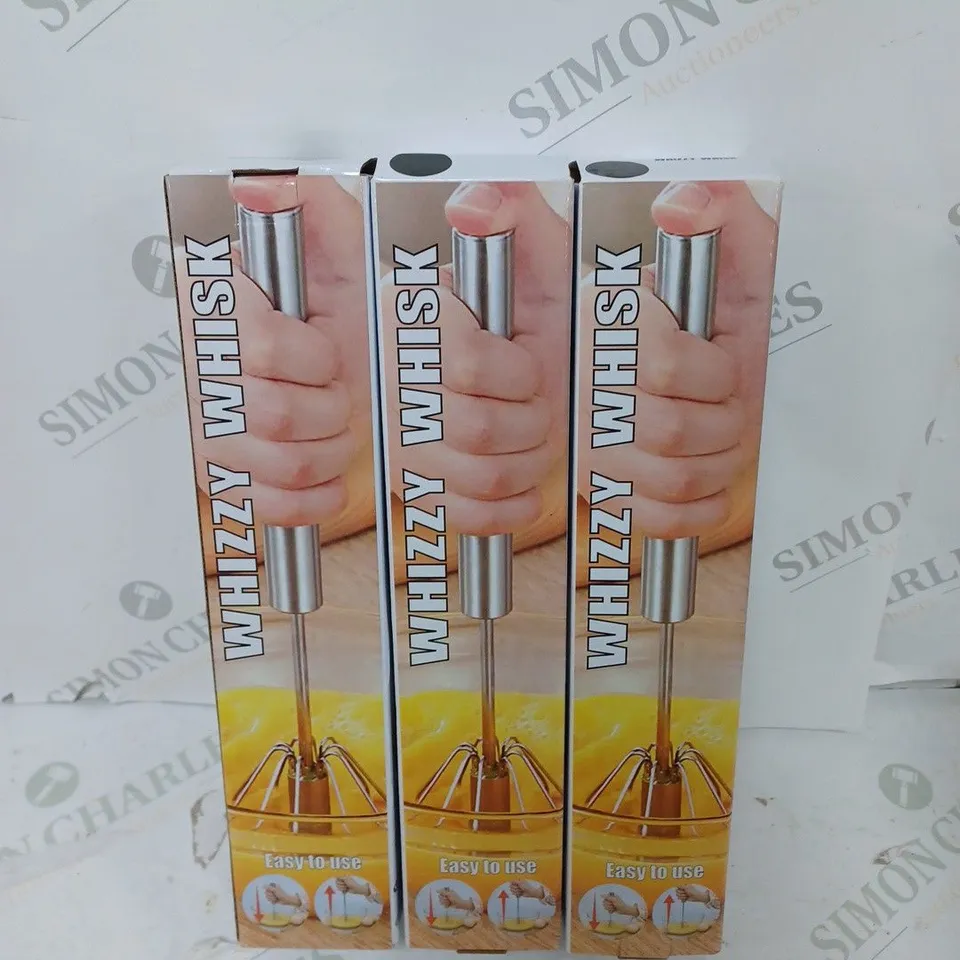 3 BOXED PIRANHA WHIZZY WHISKS - BLACK  