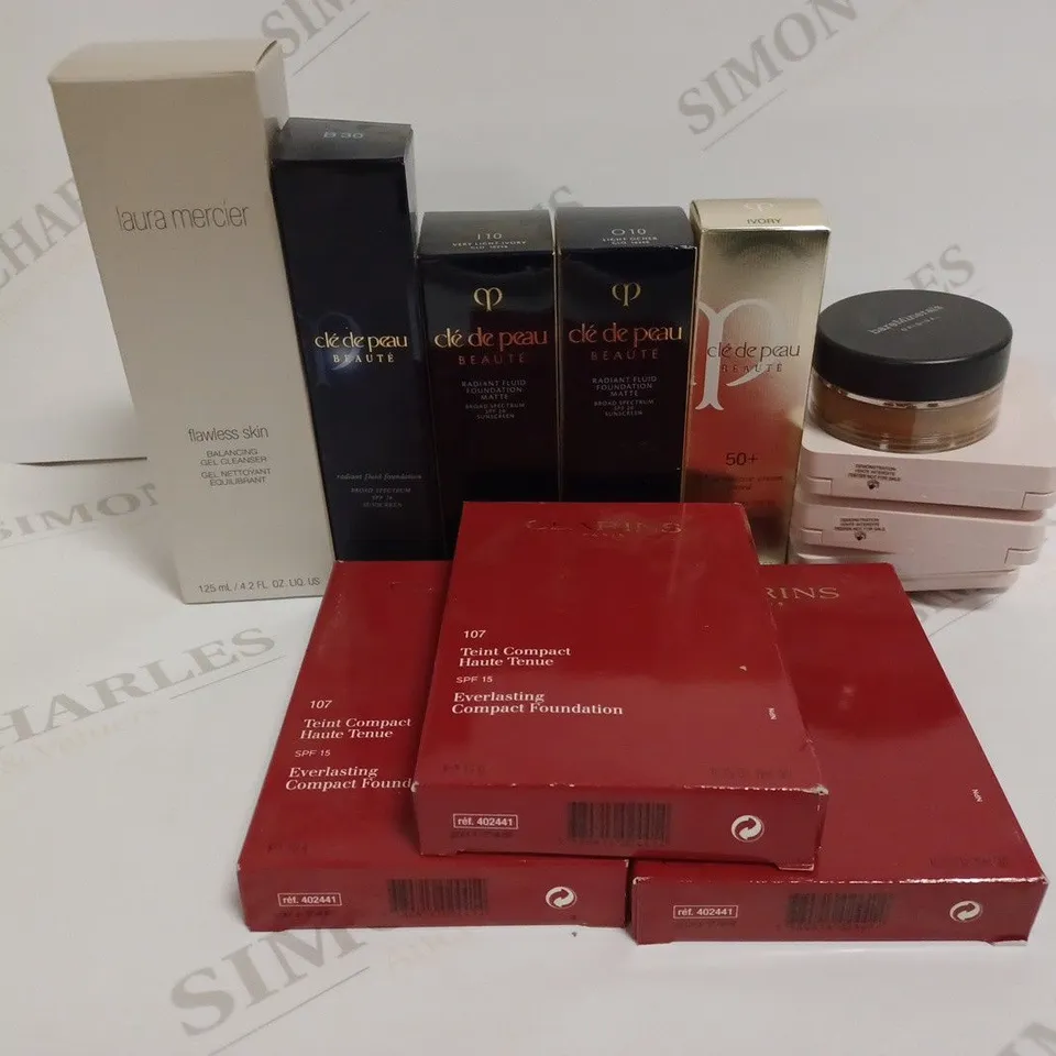 LOT OF 12 ASSORTED BEAUTY PRODUCTS TO INCLUDE FLUID FOUNDATION, COMPACT FOUNDATION, SUNSCREEN AND DAY CREAM  