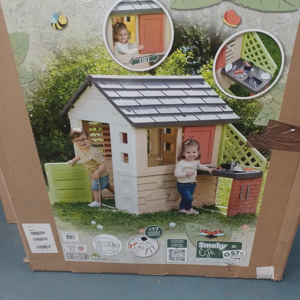 SMOBY LIFE NATURE PLAYHOUSE & KITCHEN SET - COLLECTION ONLY