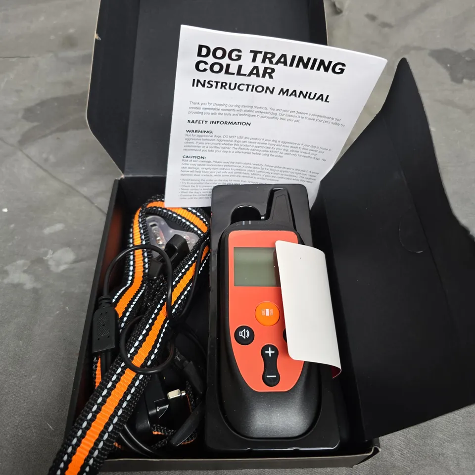 Dog Training Collar with Remote – Orange Controller, Model P20V (Boxed)