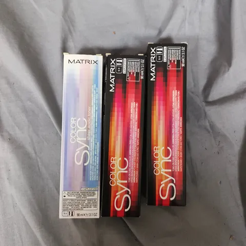APPROXIMATELY 20 ASSORTED MATRIX SO COLOUR SYNC HAIR COLOURS 