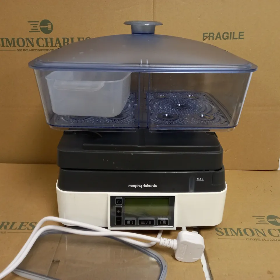 MORPHY RICHARDS INTELLISTEAM COMPACT FOOD STEAMER
