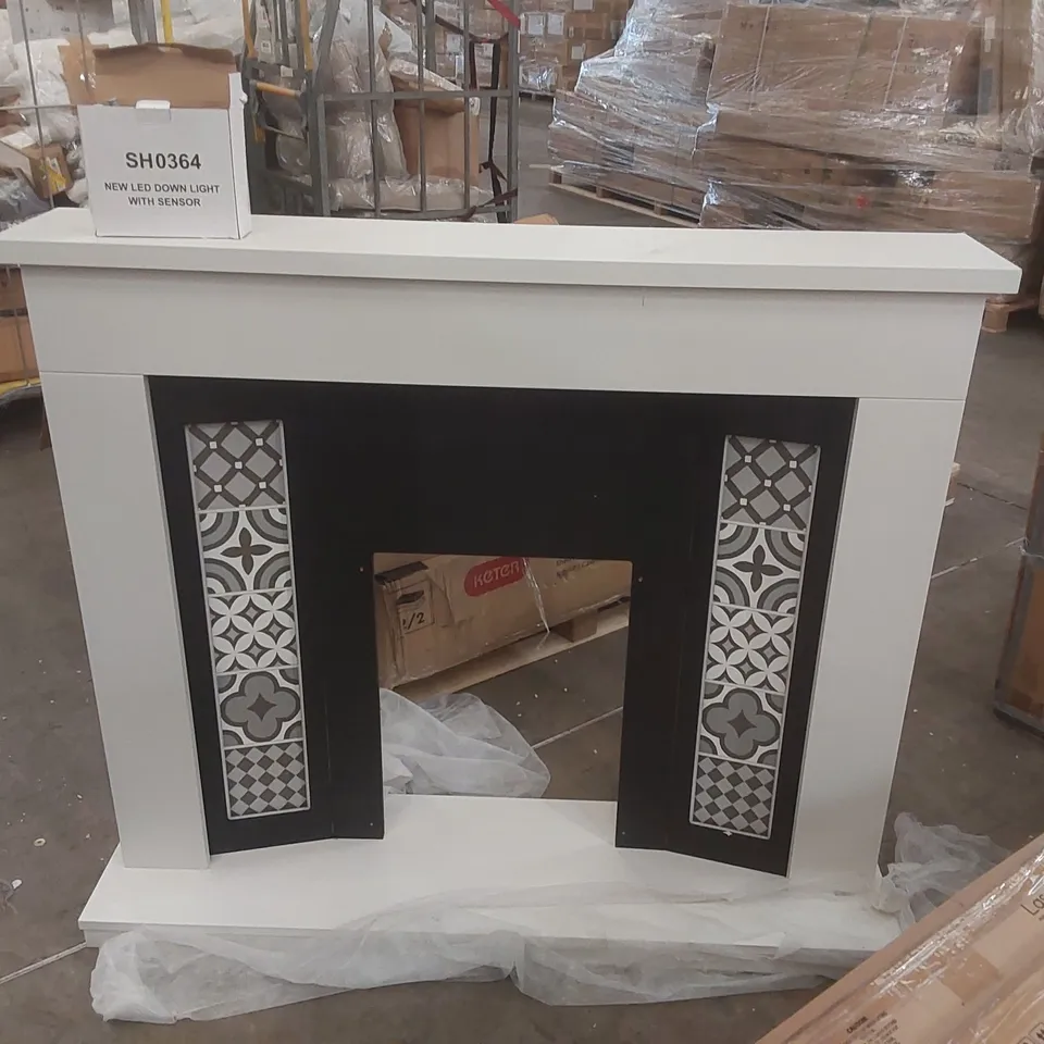 BOXED FIREPLACE SURROUND WITH LED LIGHTS