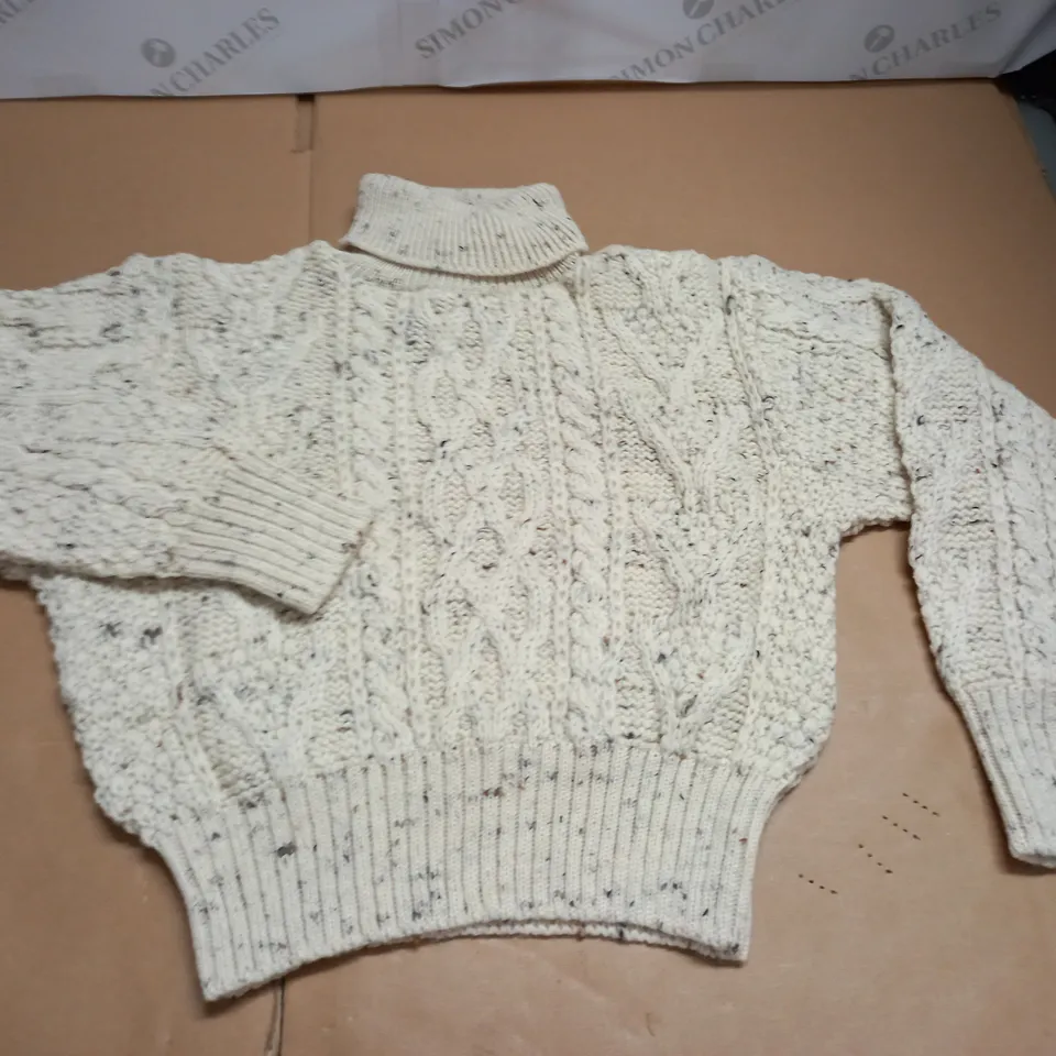 LOT OF 10 PURE NEW WOOL HIGH NECK JUMPERS - SIZE UNSPECIFIED
