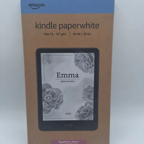SEALED AMAZON KINDLE PAPERWHITE GEN 12 16GB E-READER IN RASPBERRY - SA568B