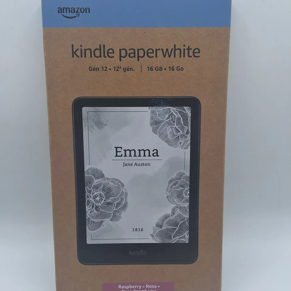 SEALED AMAZON KINDLE PAPERWHITE GEN 12 16GB E-READER IN RASPBERRY - SA568B