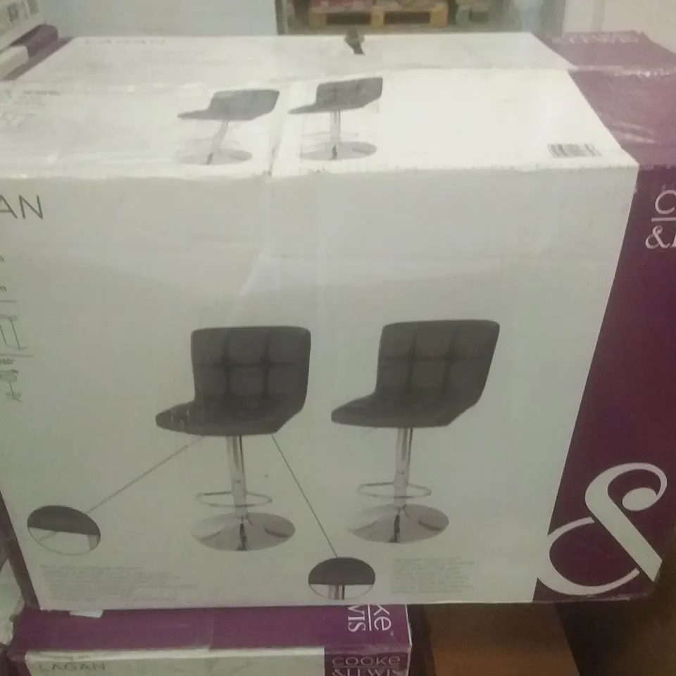 BOXED COOKE & LEWIS LAGAN GAS LIFT BAR STOOL