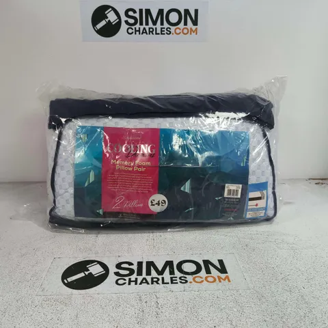 SNOOZEVILLE COOLING MEMORY FOAM PILLOW PAIR
