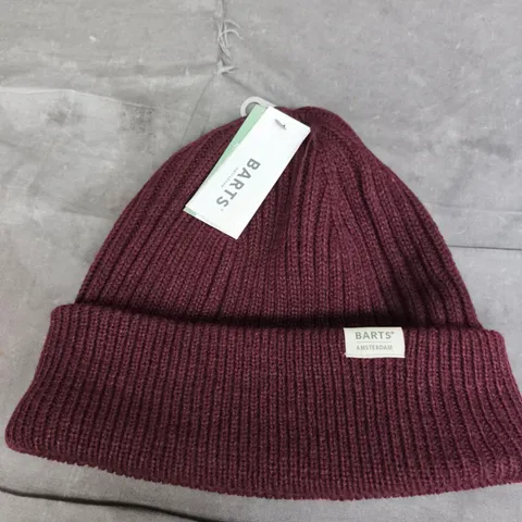BARTS AMSTERDAM BURGUNDY KNIT BEANIE