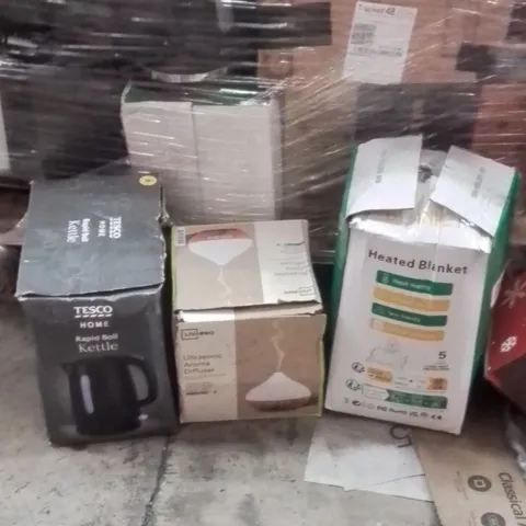PALLET CONTAINING A LARGE QUANTITY OF ELECTRICAL PRODUCTS TO INCLUDE;KETTLE,HEATED BLANKET,DIFFUSER