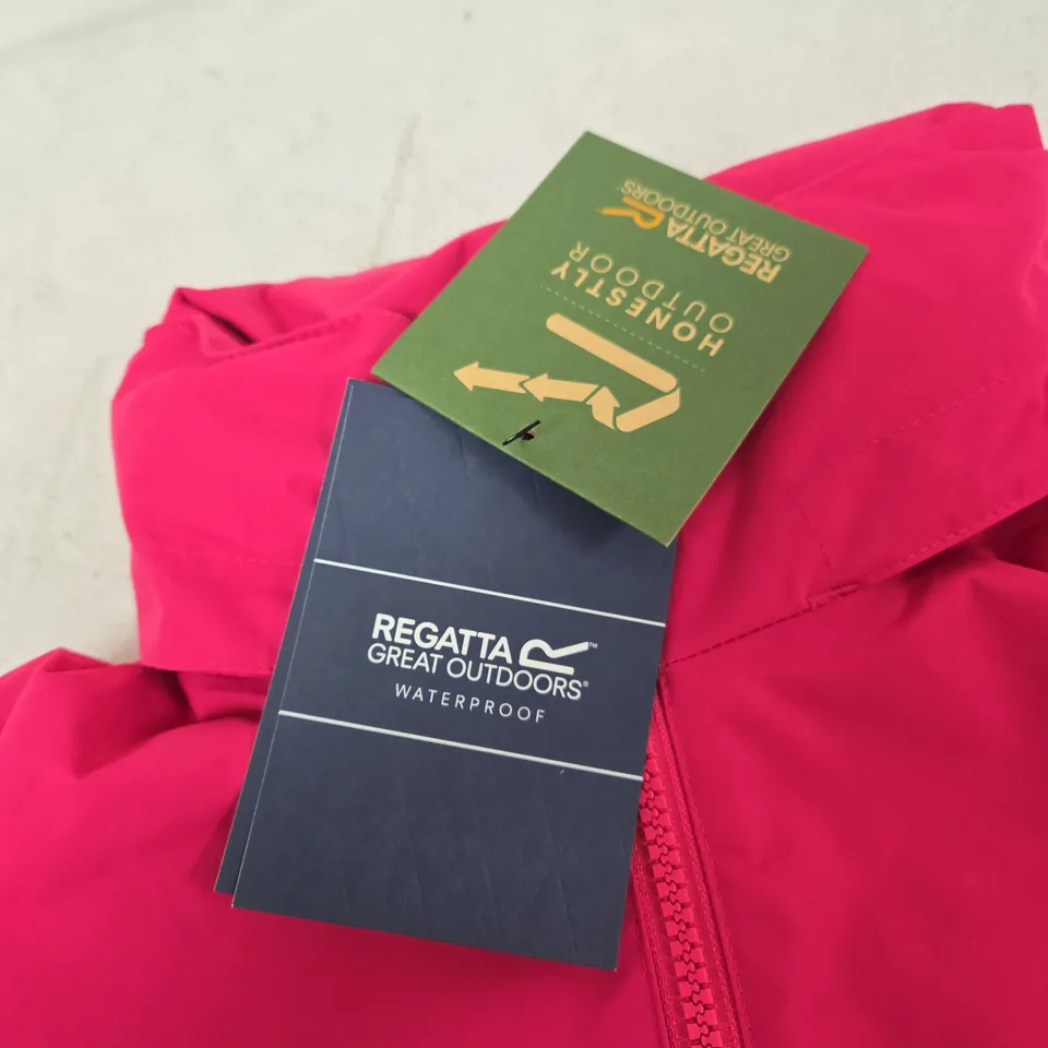REGATTA GREAT OUTDOORS WATERPROOF JACKET – WOMEN'S PINK, UK SIZE 10