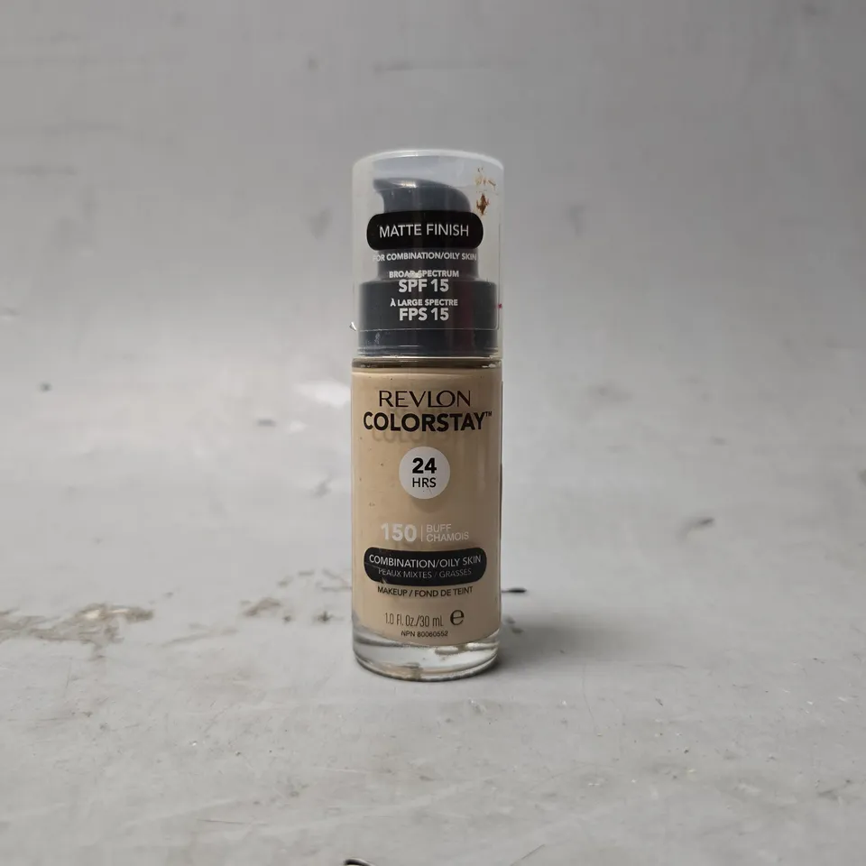 BOXED OF APPROXIMATELY 35 REVLON COLORSTAY LIGHT COVER FOUNDATION 150 BUFF
