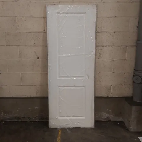 WOODEN INTERNAL DOOR - APPROXIMATELY 198.2 x 76.4cm