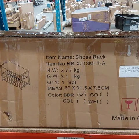 BOXED 6 PAIR SHOE RACK (1 BOX)