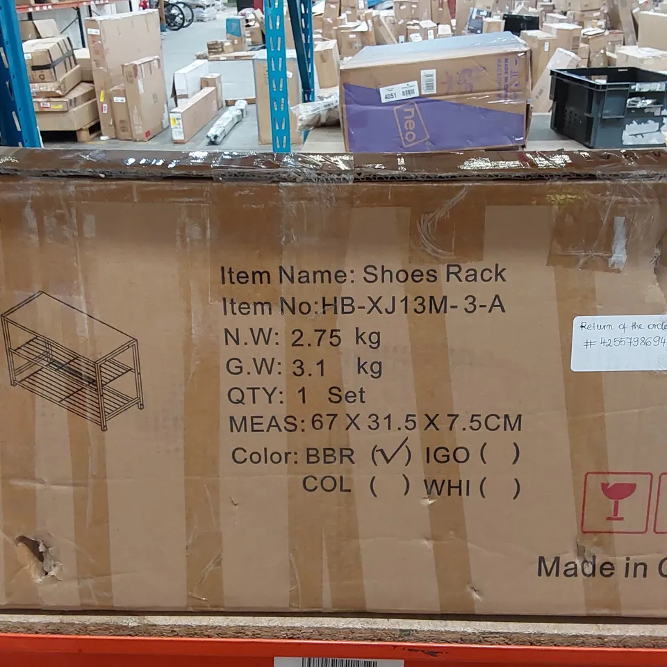 BOXED 6 PAIR SHOE RACK (1 BOX)