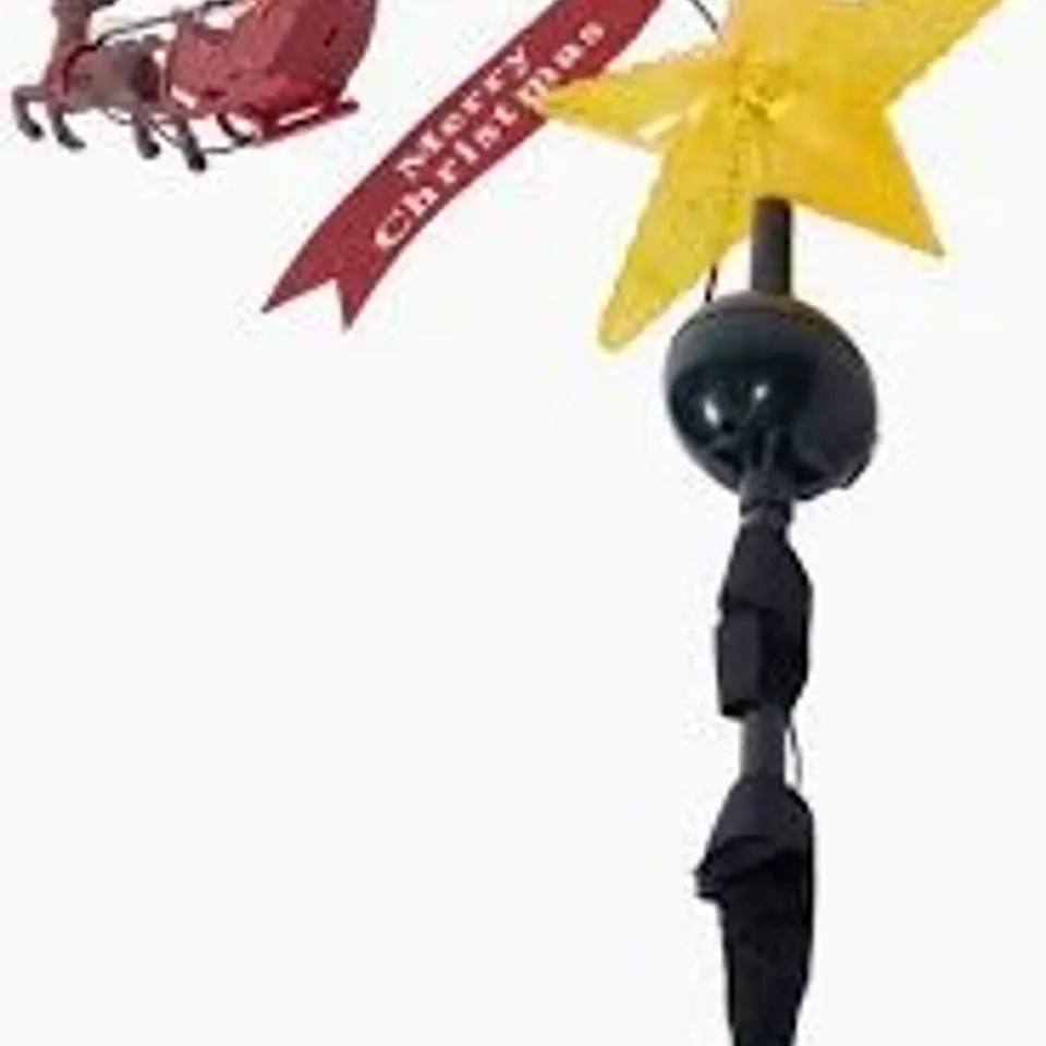 SANTA EXPRESS STAR ROTATING TREE TOPPER