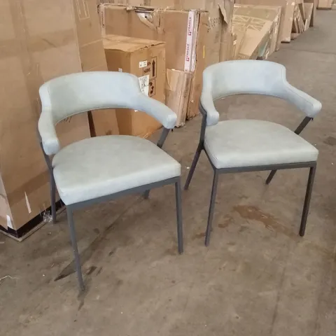SET OF 2 FREYA PU LEATHER DINING CHAIRS