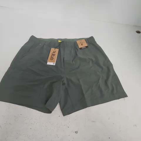 RAB HARPUR SHORTS IN SAGE - 34" / L LENGTH 6"