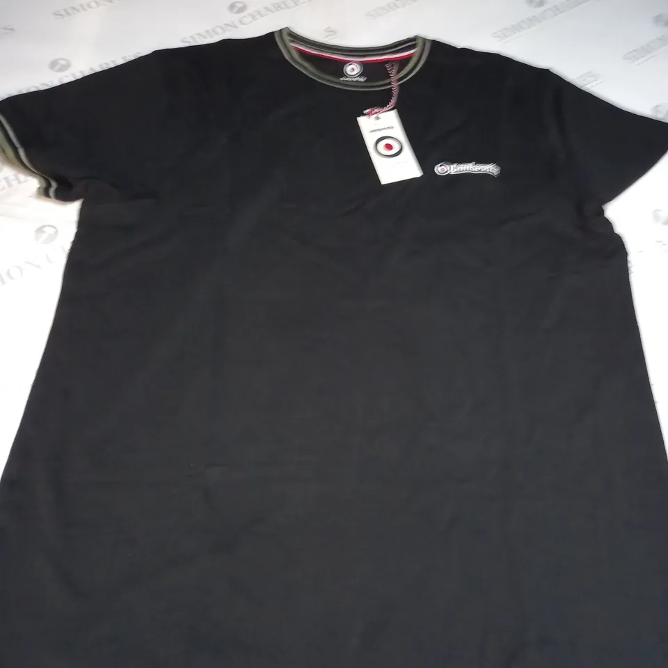 LAMBRETTA CLOTHING TWIN TIPPED PIQUE TEE - XXL