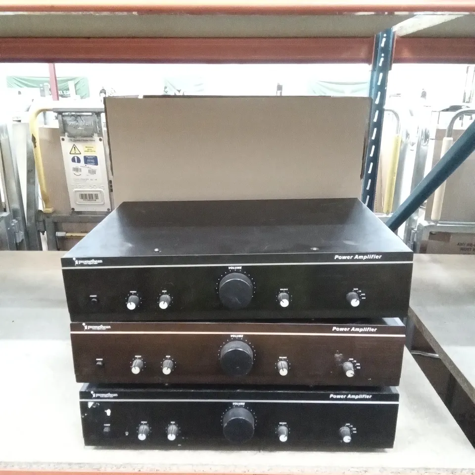 BOX OF 3 PROMETHEAN POEER AMPLIFIERS