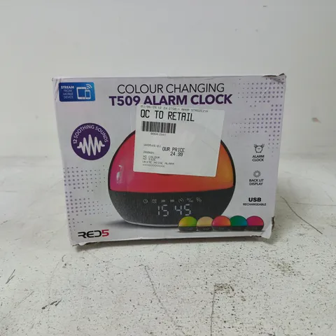 RED5 COLOUR CHANGING T509 ALARM CLOCK
