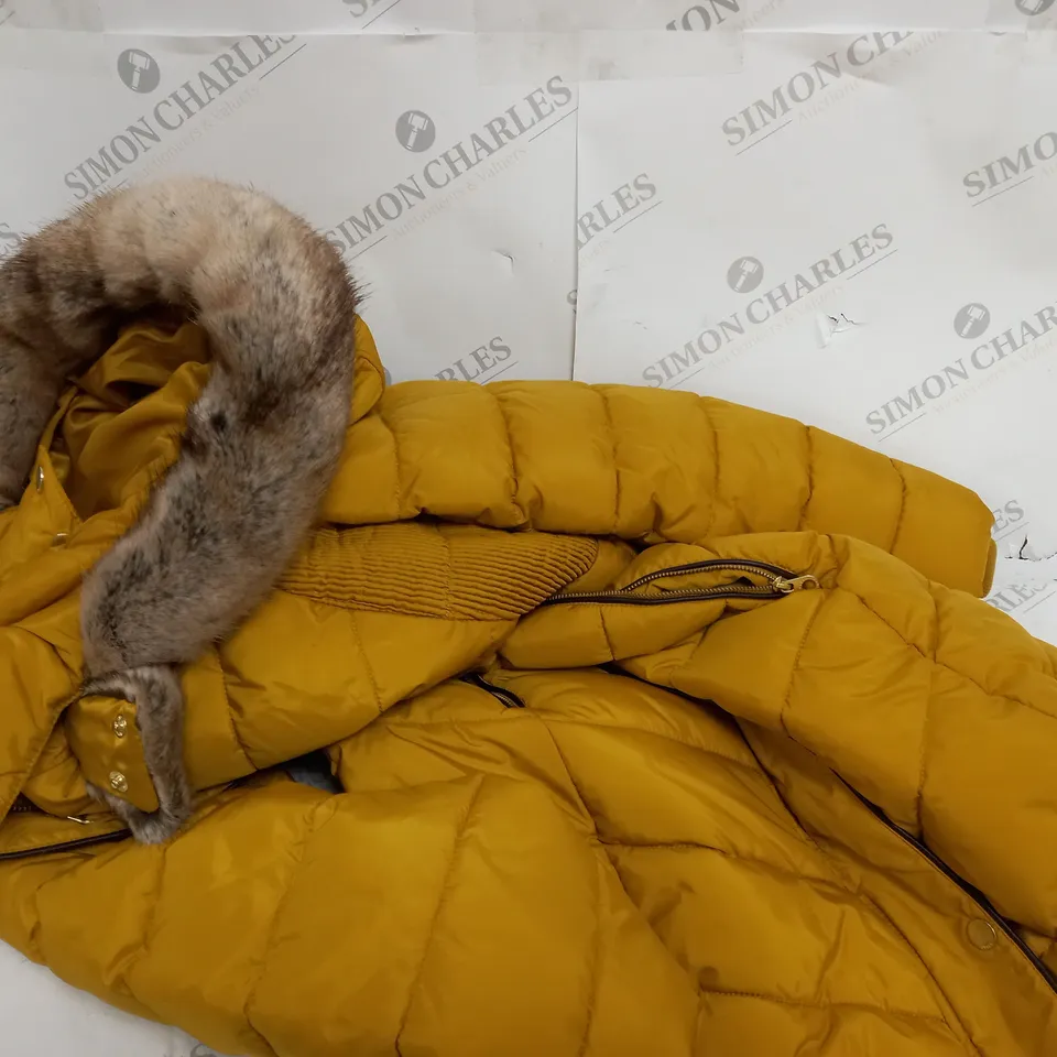 JOULES LONG PADDED COAT IN YELLOW - 12