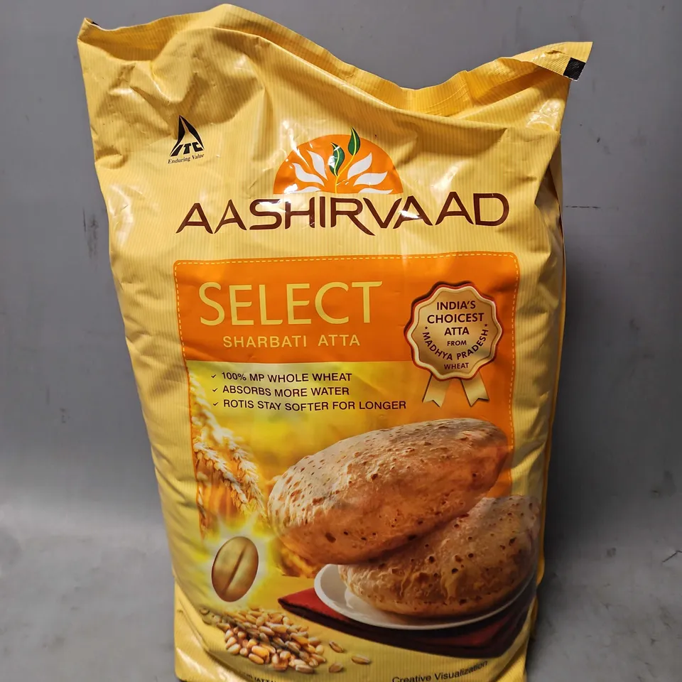 SEALED AASHIRVAAD SELECT SHARBATI ATTA MP WHOLE WHEAT - 10KG