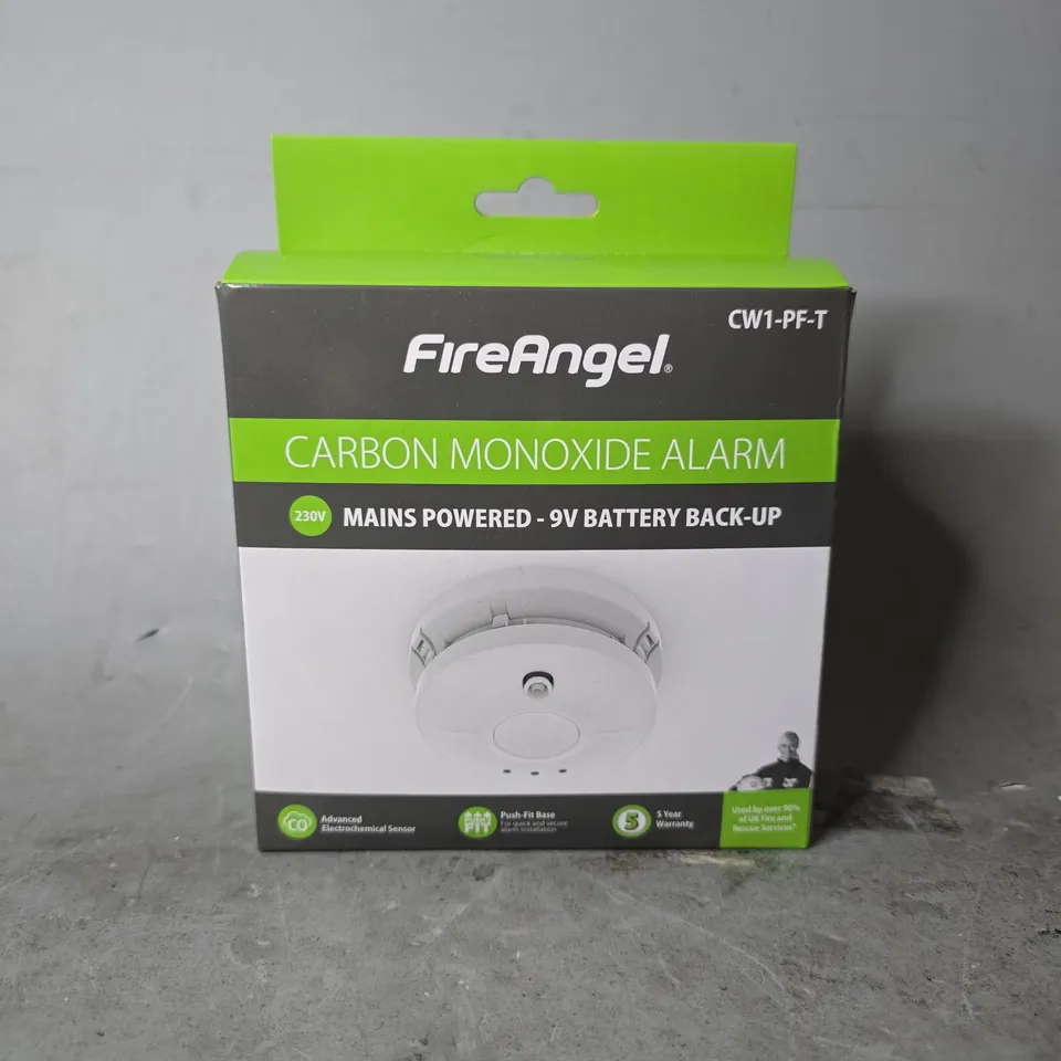 BOXED FIRE ANGEL CARBON MONOXIDE ALARM 