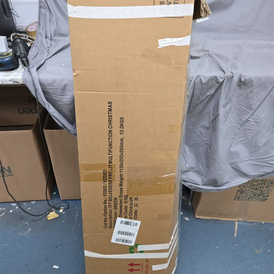 7FT BELVEDERE PRE LIT MULTIFUNCTION CHRISTMAS TREE - COLLECTION ONLY