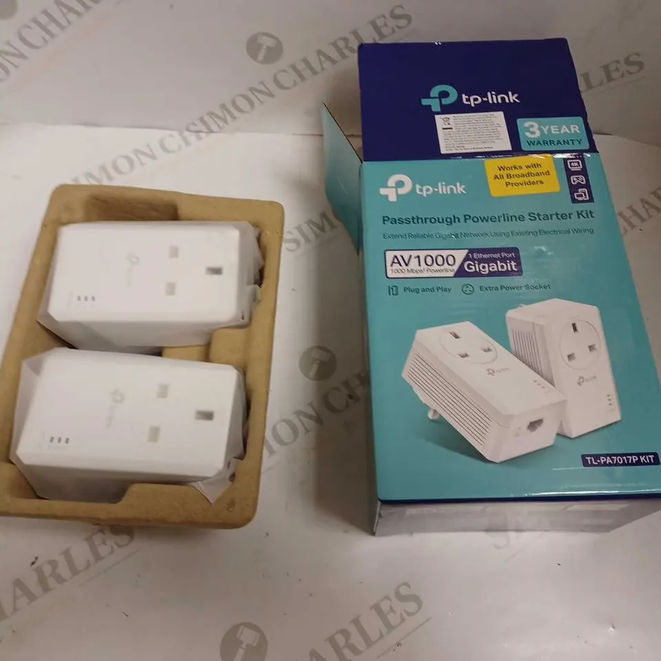 TP-LINK PASSTHROUGH POWERLINE STARTER KIT 