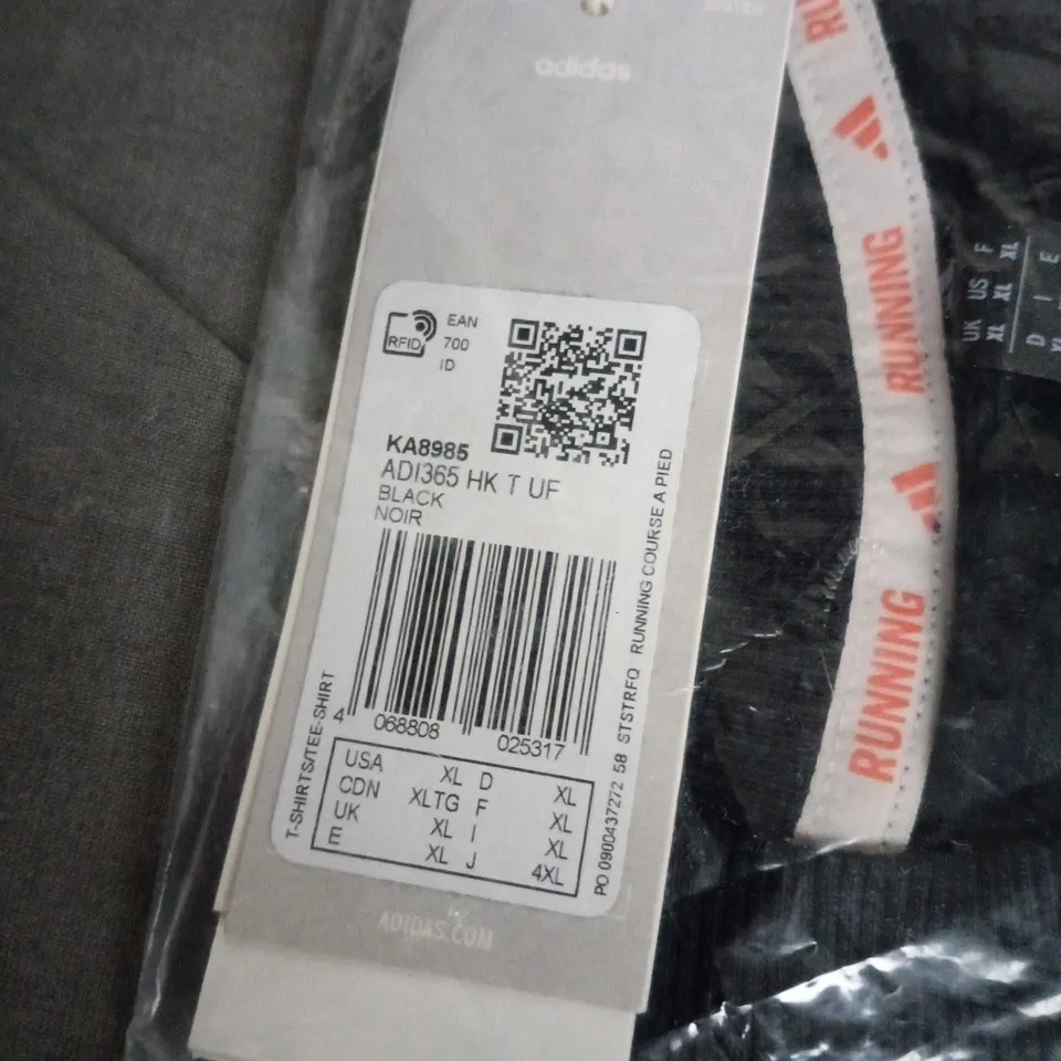 ADIDAS RUNNING T-SHIRT, BLACK, UK XL (US & EU XL) 