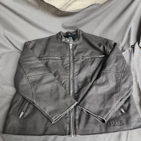 BDG URBAN OUTFITTERS LEATHER MOTORCYCLE JACKET – UK MEDIUM (M)