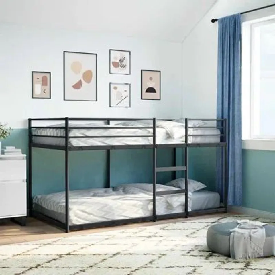 BOXED VIDAXL STEEL BUNK BED WITHOUT MATTRESS - SINGLE (1 BOX)