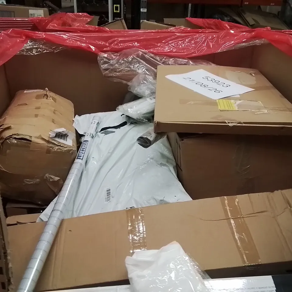 PALLET OF ASSORTED HOUSEHOLD GOODS AND PRODUCTS TO INCLUDE;COFFEE MACHINE,POPUP TENT,BUG A SALT AIR GUN