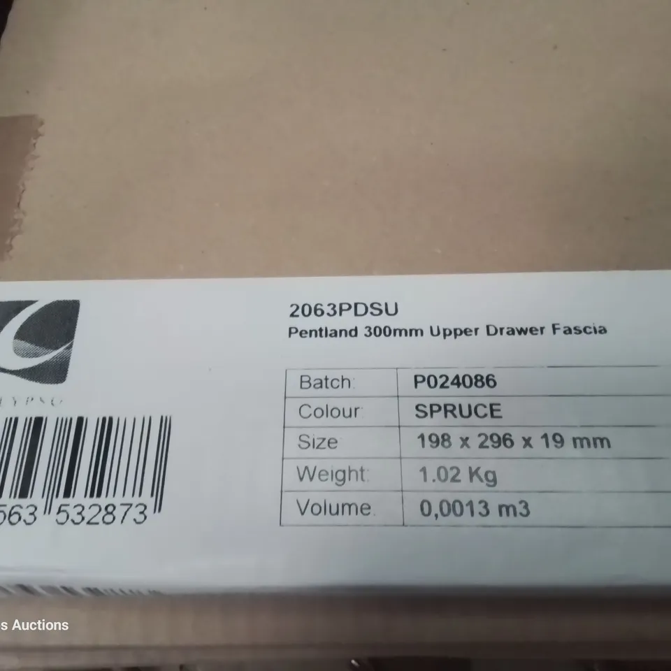 PALLET OF ASSORTED BOXED VANITY FITTINGS, INCLUDING, SPRUCE DRAWER FACIAS, BRENTA WALL HUNG VANITY UNIT 800mm, 200 OPEN TOP CARCASS, .EVENTO WALL HUNG COMPLIMENT UNIT.