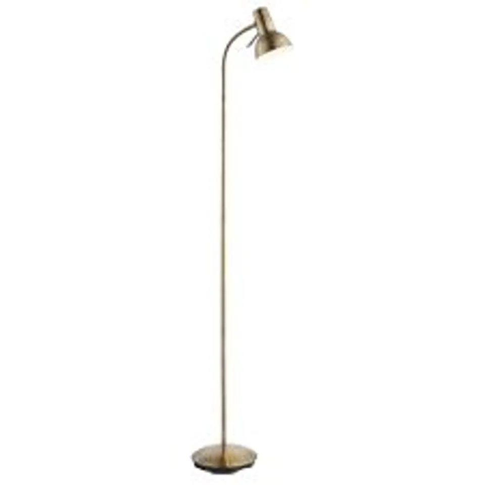 BOXED AMALFI BRASS/WHITE IP20 7W GU10 1610MM TASK FLOOR LIGHT W/SWITCH