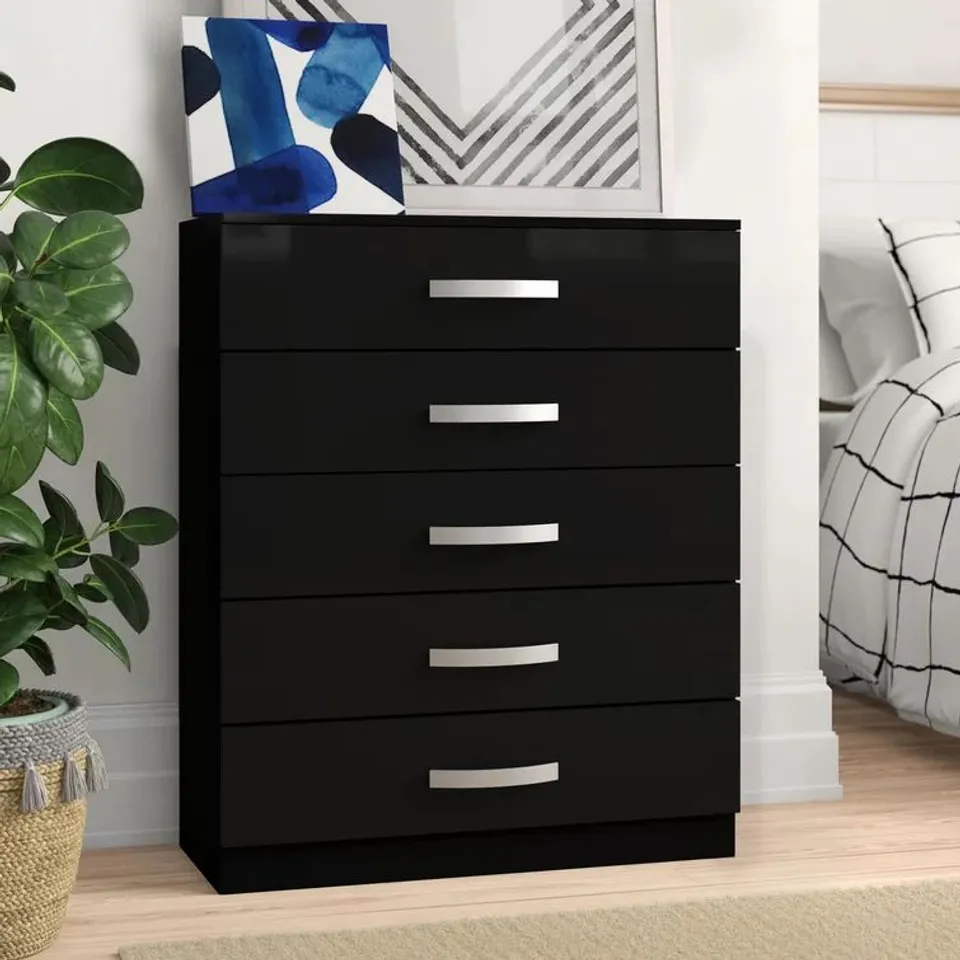 ARKADIJ 5 DRAWER CHEST COLOUR BLACK 