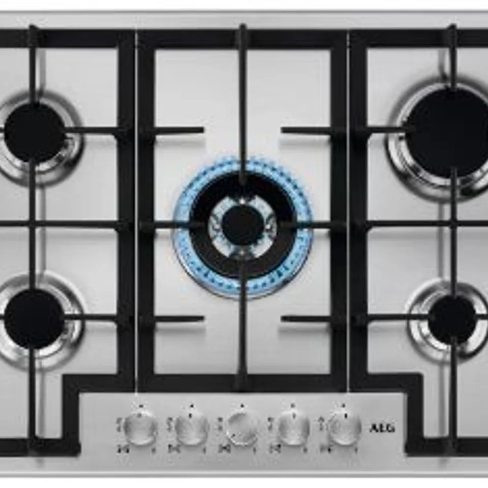 AEG INTEGRATED 74cm GAS HOB STAINLESS STEEL Model HGB75400SM RRP £375