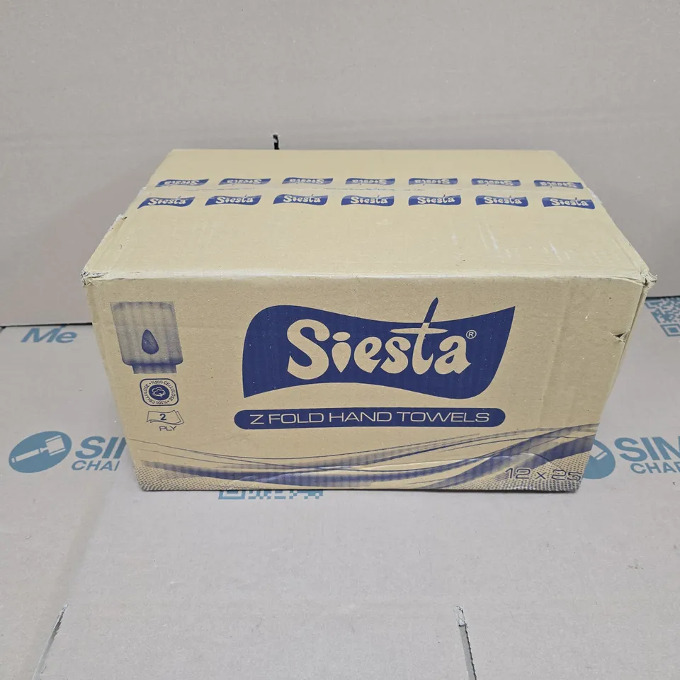 SIESTA Z FOLD HAND TOWELS – BOX OF 12 X 250 
