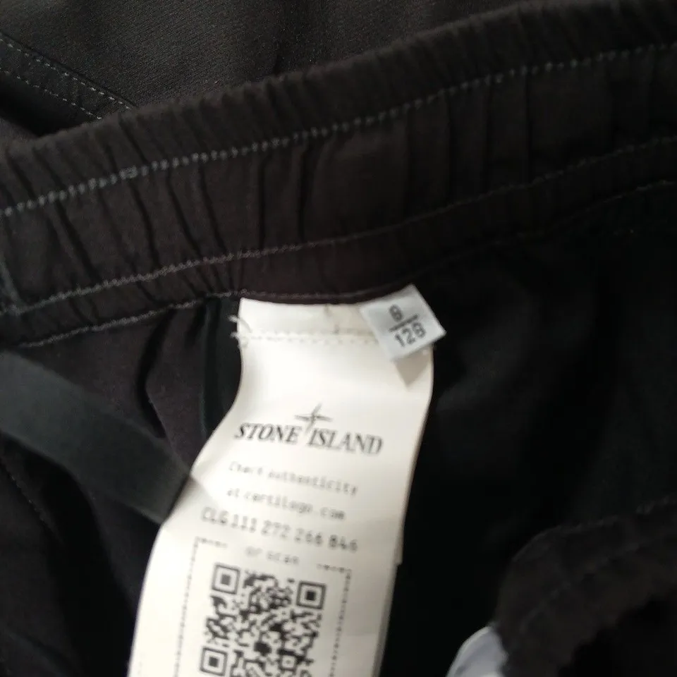 STONE ISLAND BLACK CARGO TROUSERS – MEN'S – UK SIZE 8 YEARS