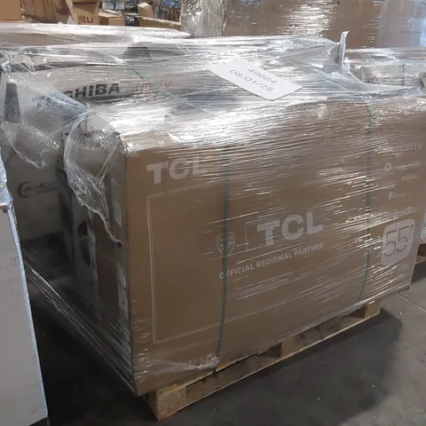 PALLET OF APPROXIMATELY 6 UNPROCESSED RAW RETURN TELEVISIONS TO INCLUDE;