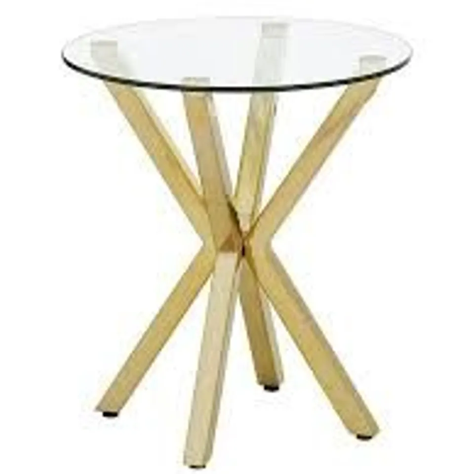 CHOPSTICK BRASS LAMP TABLE - COLLECTION ONLY - GLASS RRP £89.99