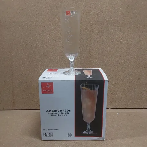 BOXED SET OF 20 BORMIOLI ROCCO AMERICA 20's SLING 300 COCKTAIL GLASSES