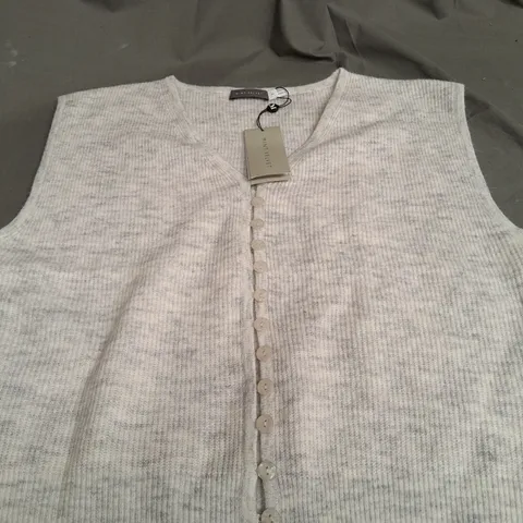 MINT VELVET SILVER GREY WOOL BLEND TABARD - XL