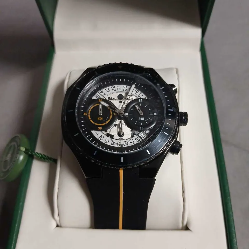 BOXED MANN EGERTON LIMITED EDITION HAND-ASSEMBLED RAPTOR QUARTZ WATCH 