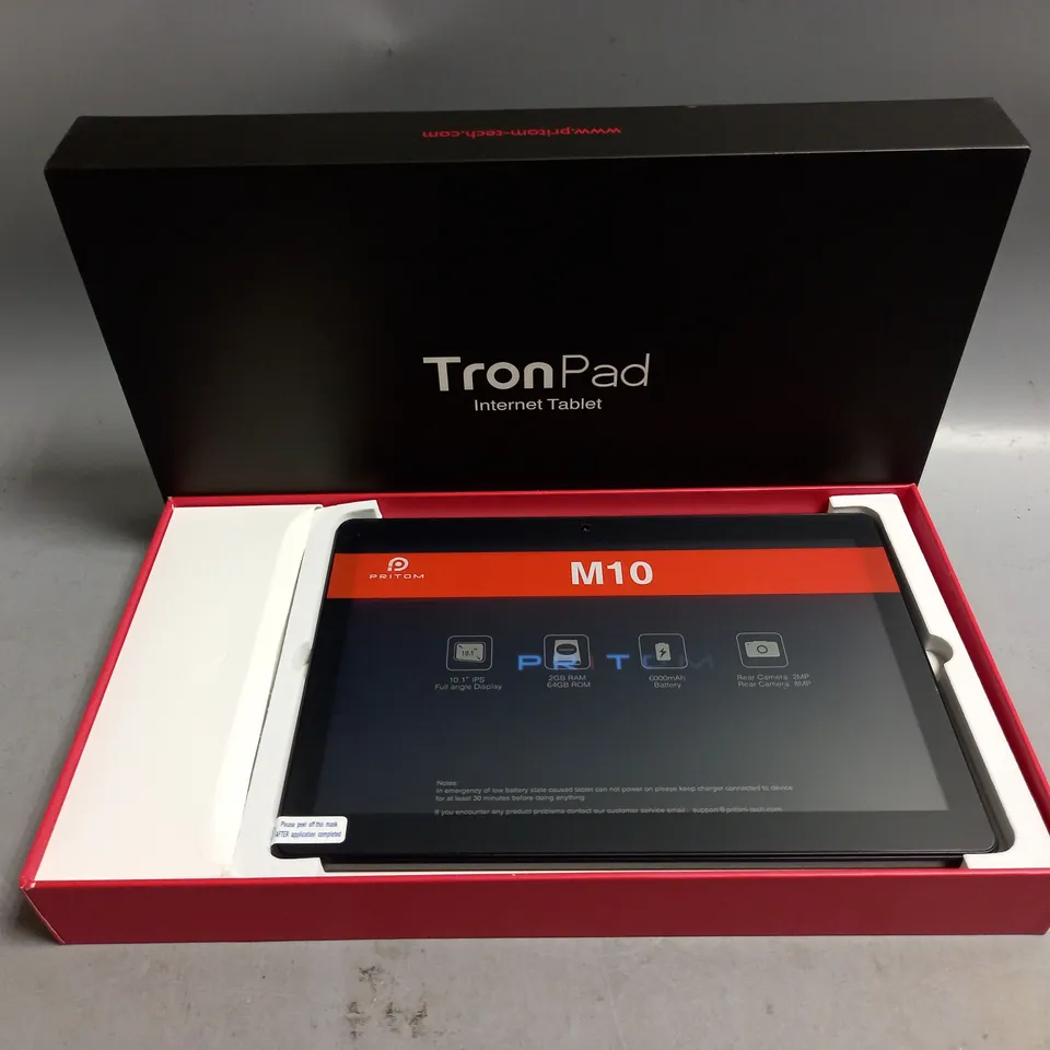 BOXED PRITOM TRON PAD 10.1" INTERNET TABLET
